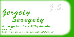 gergely seregely business card